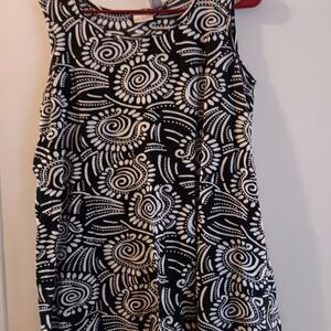 Womens kim rogers black white nightgown medium